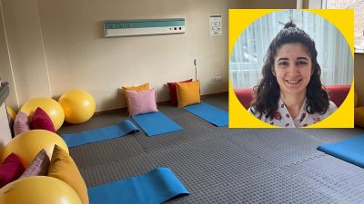 Gümüşhane Devlet Hastanesi Gebe Okulu Sorumlusu Ebe Yasemin Sayın, gebelerle