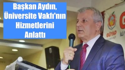 Gümüşhane Üniversitesi Kalkındırma Vakfı Başkanı Prof.Dr. Kenan Aydın yaptığı yazılı