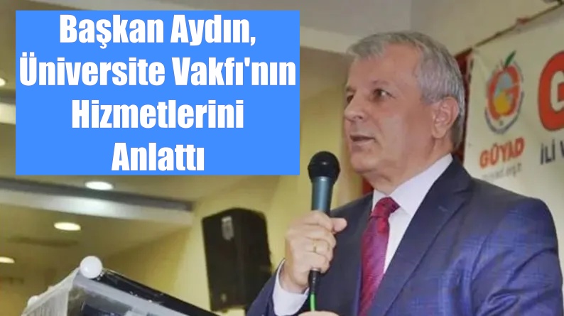 Gümüşhane Üniversitesi Kalkındırma Vakfı Başkanı Prof.Dr. Kenan Aydın yaptığı yazılı