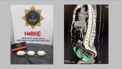 İran uyruklu şahsın iç beden muayenesinde 271,55 gram metamfematin ele