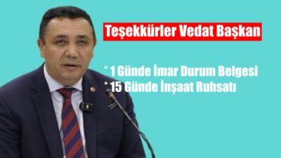 Gümüşhane Belediye Başkanı Vedat Soner Başer 1 yıllık görev süresini
