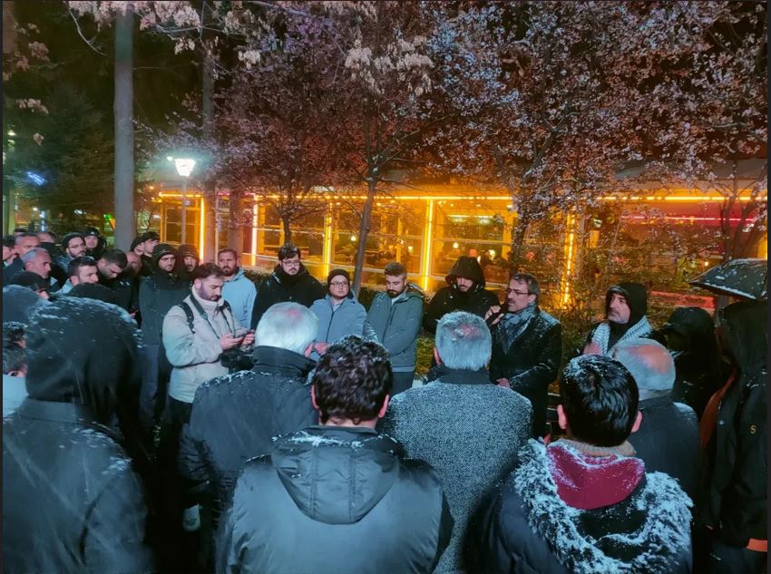 Filistin Alimler Birliğinin çağrısı yoğun kar yağışı altındaki Gümüşhane’de karşılık