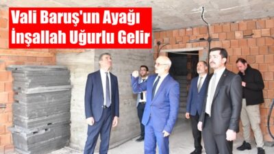Gümüşhane Valisi Aydın Baruş, Oltanbey Mahallesi’nde yapımı devam eden Diyanet