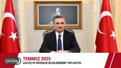 Gümüşhane Valisi Aydın Baruş, aylık olarak düzenlenen “Gümüşhane’nin Huzuru Türkiye’nin