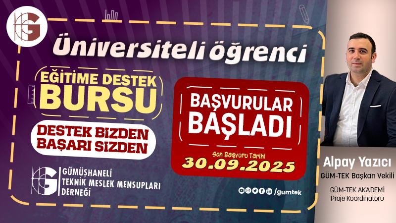 Gümüşhaneli Teknik Meslek Mensupları (GÜM-TEK) Derneği tarafından üniversitelerin teknik bölümlerinde