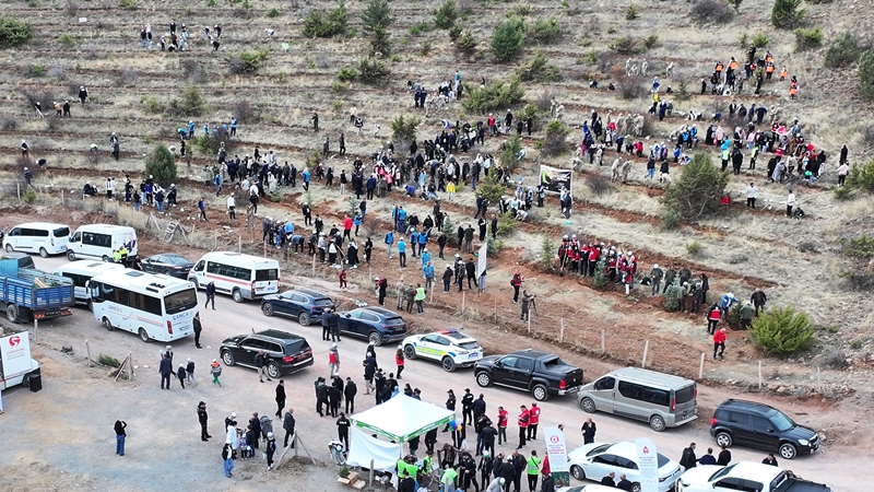 Gümüşhane’de 11 Kasım Milli Ağaçlandırma Günü etkinlikleri kapsamında il merkezinde