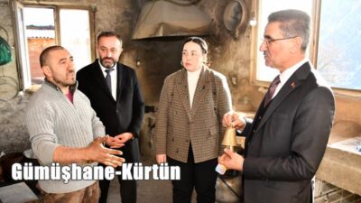 Gümüşhane Valisi Aydın Baruş, ilçe ziyaretleri kapsamında Kürtün ilçesinde bir