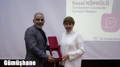 Gümüşhane Gazeteciler Cemiyeti Başkanı Sezai Köprülü, Gümüşhane Üniversitesi İletişim Fakültesi’nde