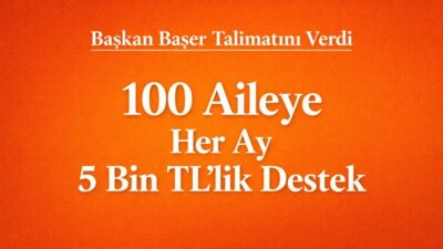 Gümüşhane Belediyesi, kent genelinde belirlenen 100 ihtiyaç sahibi aileye her
