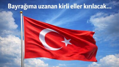 Milletimizin bağımsızlığının ve egemenliğinin simgesi olan bayrağımıza yönelik Nusaybin-Kamışlı sınırında