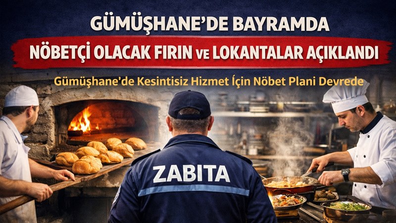 Gümüşhane’de Ramazan Bayramı öncesi hazırlıklar tamamlanırken, bayram süresince vatandaşların ekmek