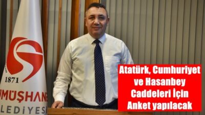 İlk anket çalışması, Atatürk, Cumhuriyet ve Hasanbey Caddelerinde planlanan kaldırım