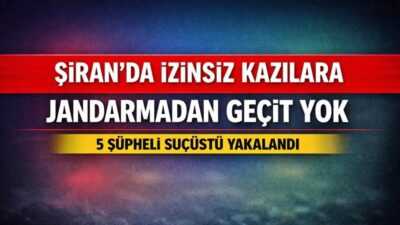 Gümüşhane İl Jandarma Komutanlığı ekiplerince Şiran ilçesinde gerçekleştirilen iki ayrı