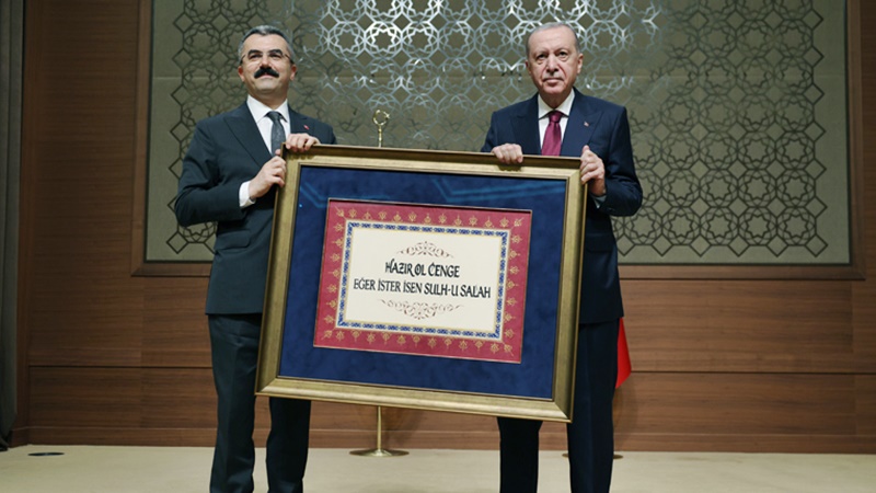 Cumhurbaşkanı Recep Tayyip Erdoğan, Cumhurbaşkanlığı Külliyesinde düzenlenen Millî Güvenlik Konferansları