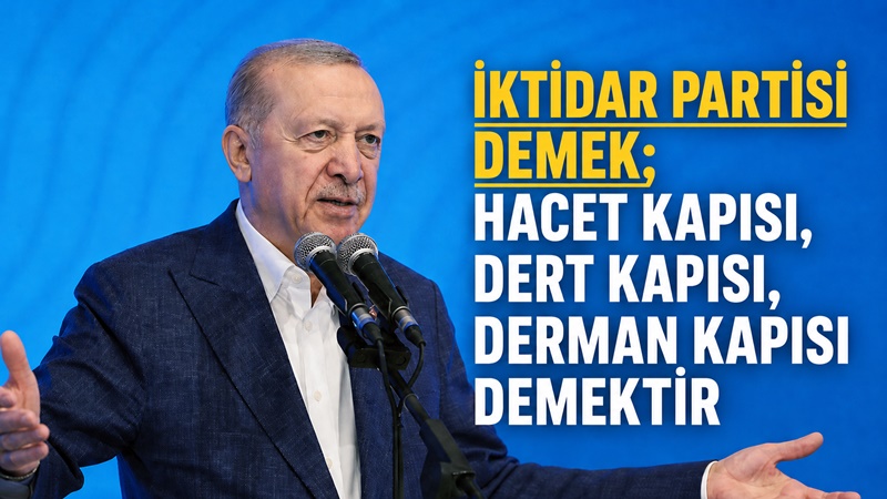 Cumhurbaşkanı ve AK Parti Genel Başkanı Recep Tayyip Erdoğan ve