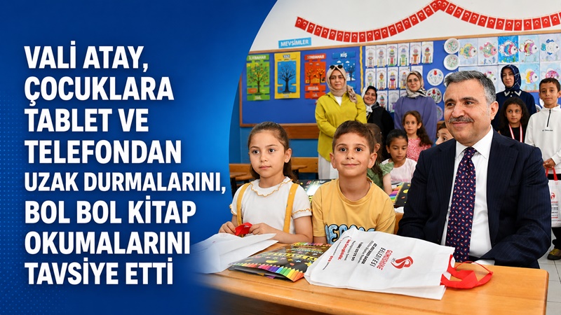 Karne alan öğrencileri tebrik eden Vali Atay, yaz tatilinin verimli