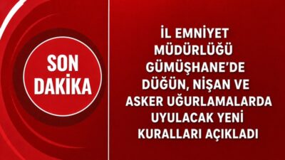 Konu ile ilgili olarak Gümüşhane İl Emniyet Müdürlüğü’nce kamuoyu ile