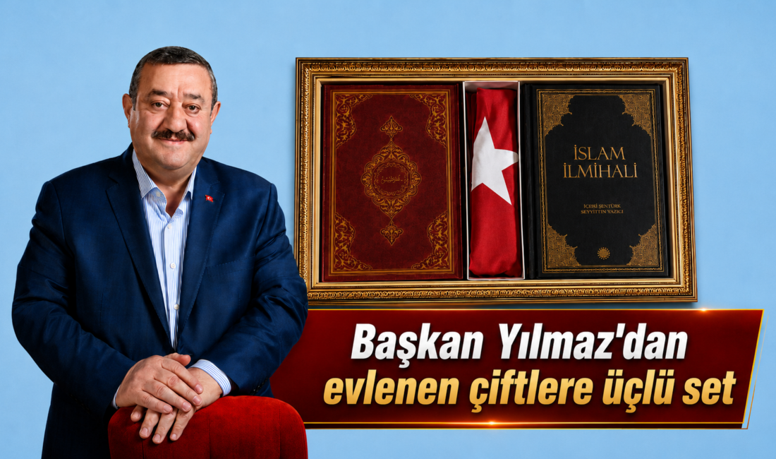 Kelkit Belediye Başkanı Ünal Yılmaz, ilçede yeni evlenen çiftlere düğün