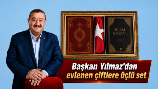 Kelkit Belediye Başkanı Ünal Yılmaz, ilçede yeni evlenen çiftlere düğün