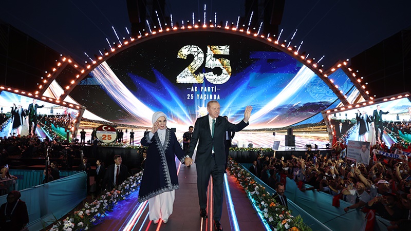 AK Parti’nin 25. Kuruluş Yıl Dönümü’nde Erdoğan’dan Tarihi Konuşma Cumhurbaşkanı ve AK Parti Genel Başkanı Recep Tayyip Erdoğan ve