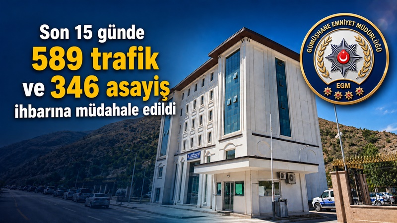 Gümüşhane İl Emniyet Müdürlüğü ekiplerinin son 15 günde gerçekleştirdiği denetim
