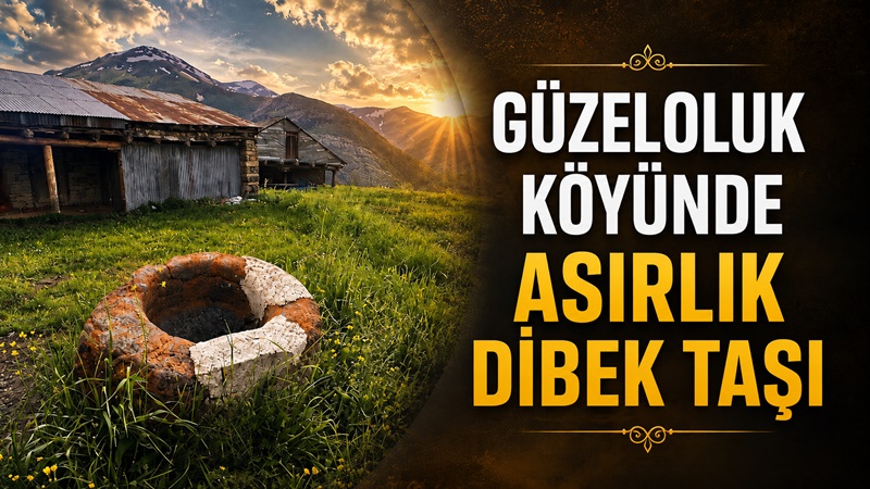 Gümüşhane’nin Torul ilçesine bağlı Güzeloluk Köyü meydanında bulunan asırlık dibek