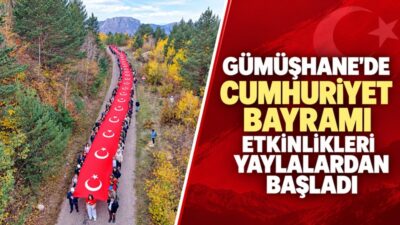 Gümüşhane’de 29 Ekim Cumhuriyet Bayramı il spor etkinlikleri kapsamında düzenlenen